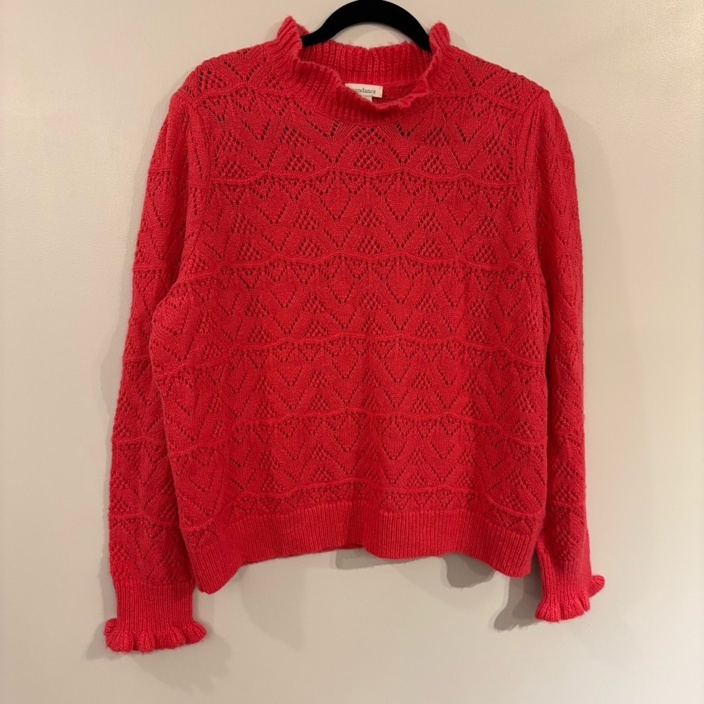 Sundance knit sweater soft pink long sleeve